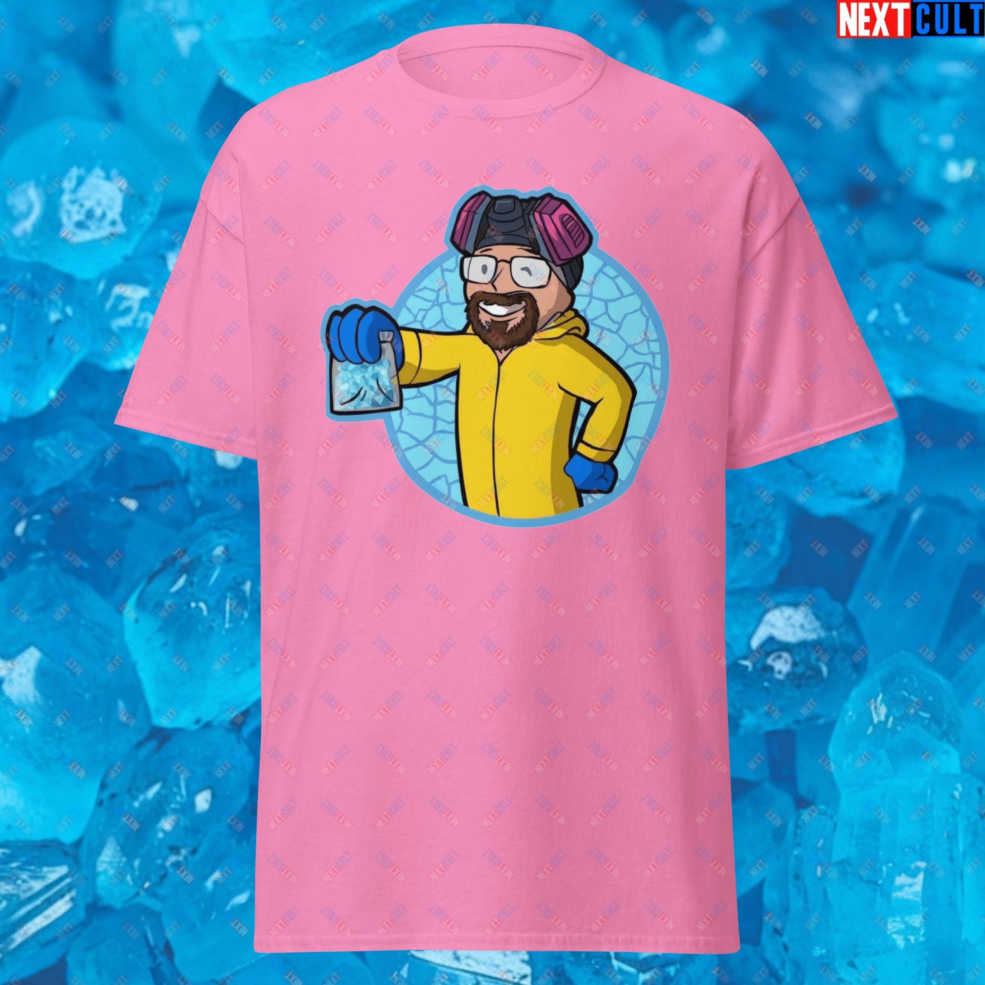 Chemistry Boy Walter White Breaking Bad Vault Boy Fallout Funny Meme Cartoon Mashup Unisex tee T-shirts Next Cult Brand