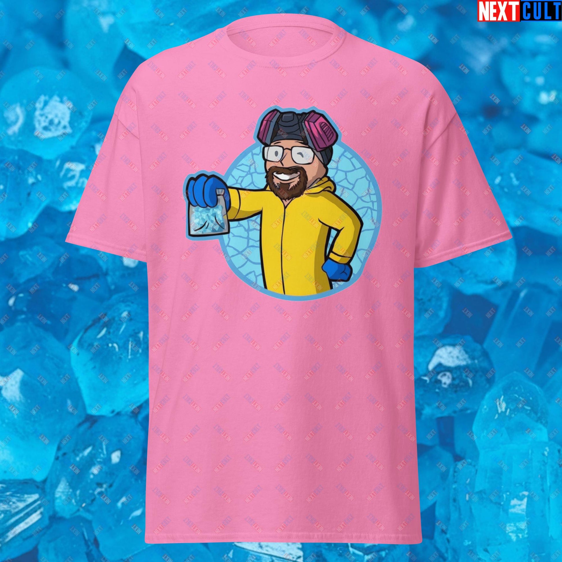 Chemistry Boy Walter White Breaking Bad Vault Boy Fallout Funny Meme Cartoon Mashup Unisex tee Azalea T-shirts Breaking Bad Fallout TV Shows Vault Boy Next Cult Brand