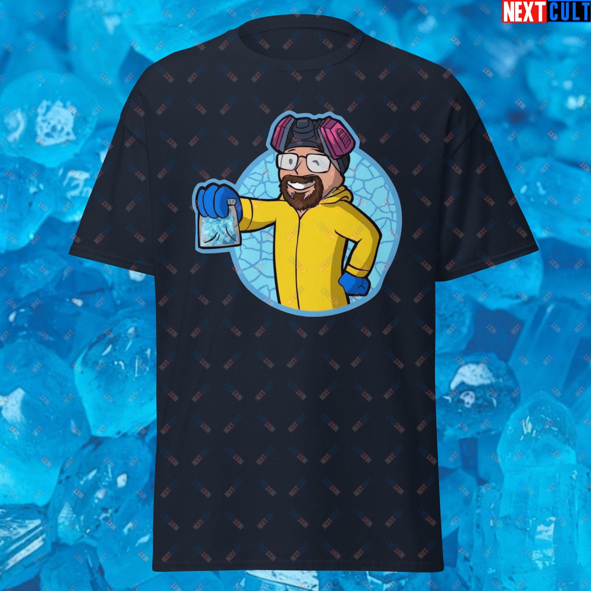 Chemistry Boy Walter White Breaking Bad Vault Boy Fallout Funny Meme Cartoon Mashup Unisex tee T-shirts Next Cult Brand