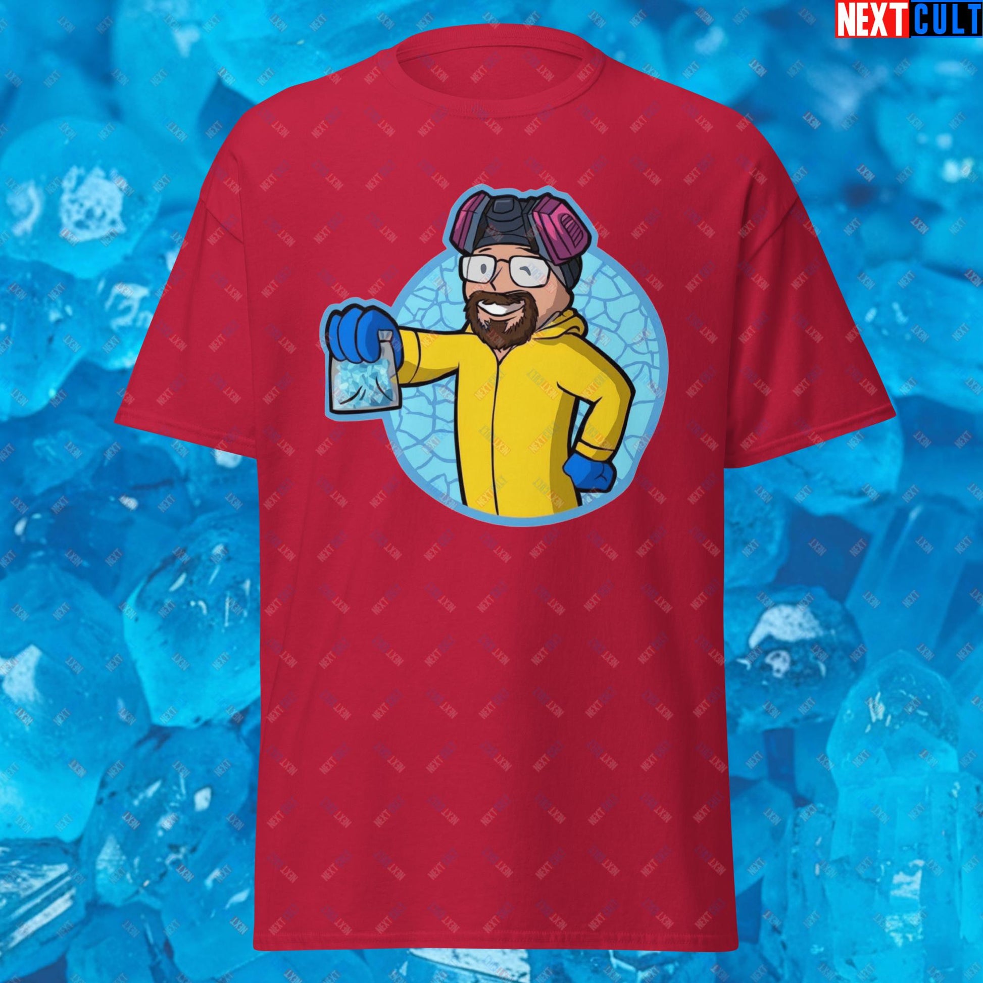 Chemistry Boy Walter White Breaking Bad Vault Boy Fallout Funny Meme Cartoon Mashup Unisex tee T-shirts Next Cult Brand