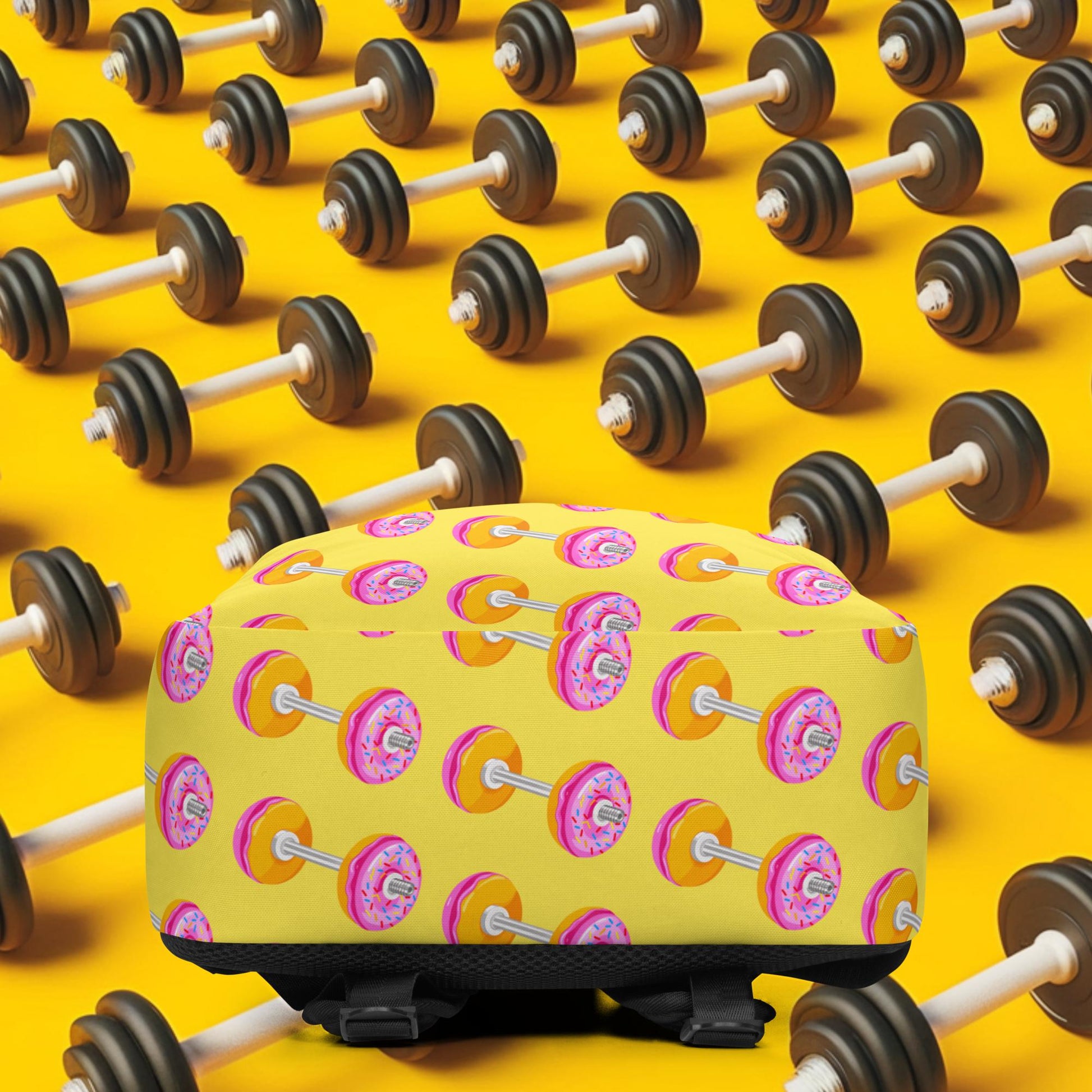 Donut Dumbbell Donuts Barbell Funny Bulk Diet Gym Workout Fitness Bodybuilding Backpack Next Cult Brand