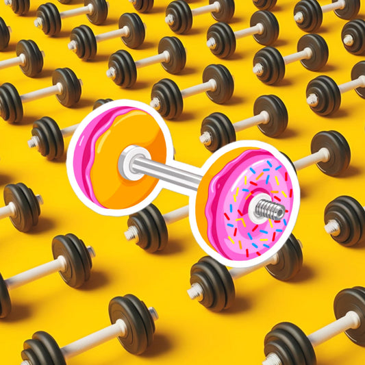 Donut Dumbbell Donuts Barbell Funny Bulk Diet Gym Workout Fitness Bodybuilding Bubble-free stickers Next Cult Brand