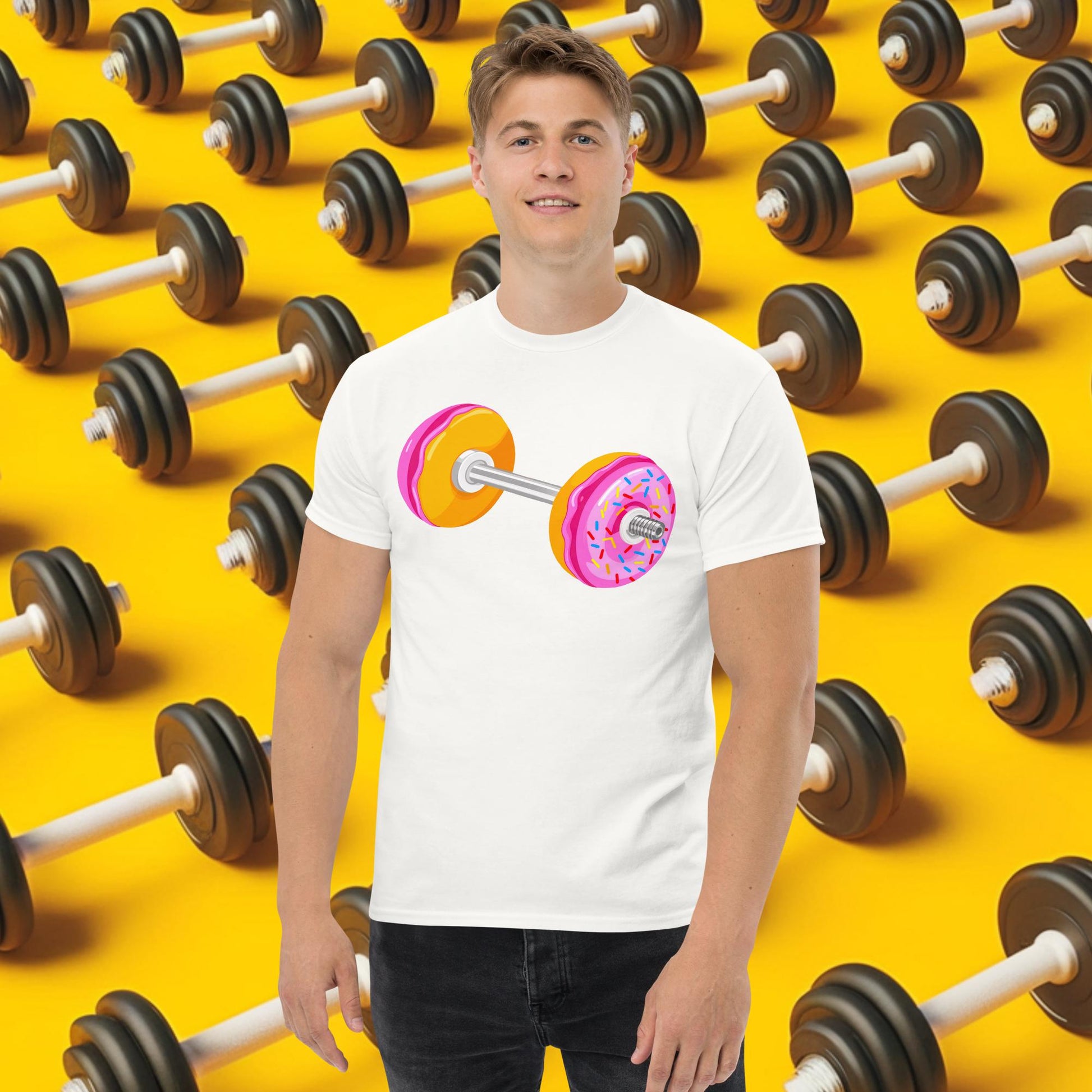 Donut Dumbbell Donuts Barbell Funny Bulk Diet Gym Workout Fitness Bodybuilding tee Next Cult Brand