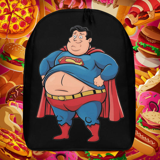 Fat Superhero Funny Inaction Hero Backpack Next Cult Brand