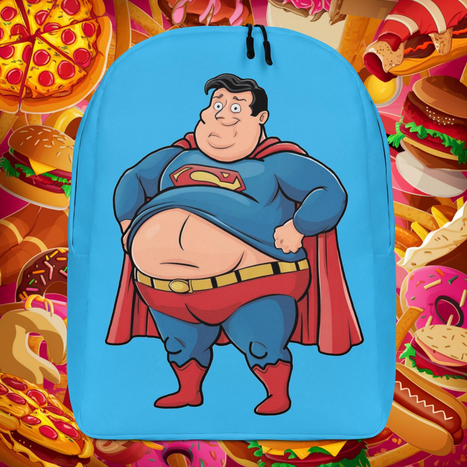 Fat Superhero Funny Inaction Hero Backpack Next Cult Brand