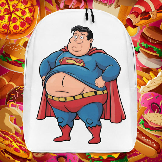 Fat Superhero Funny Inaction Hero Backpack Next Cult Brand