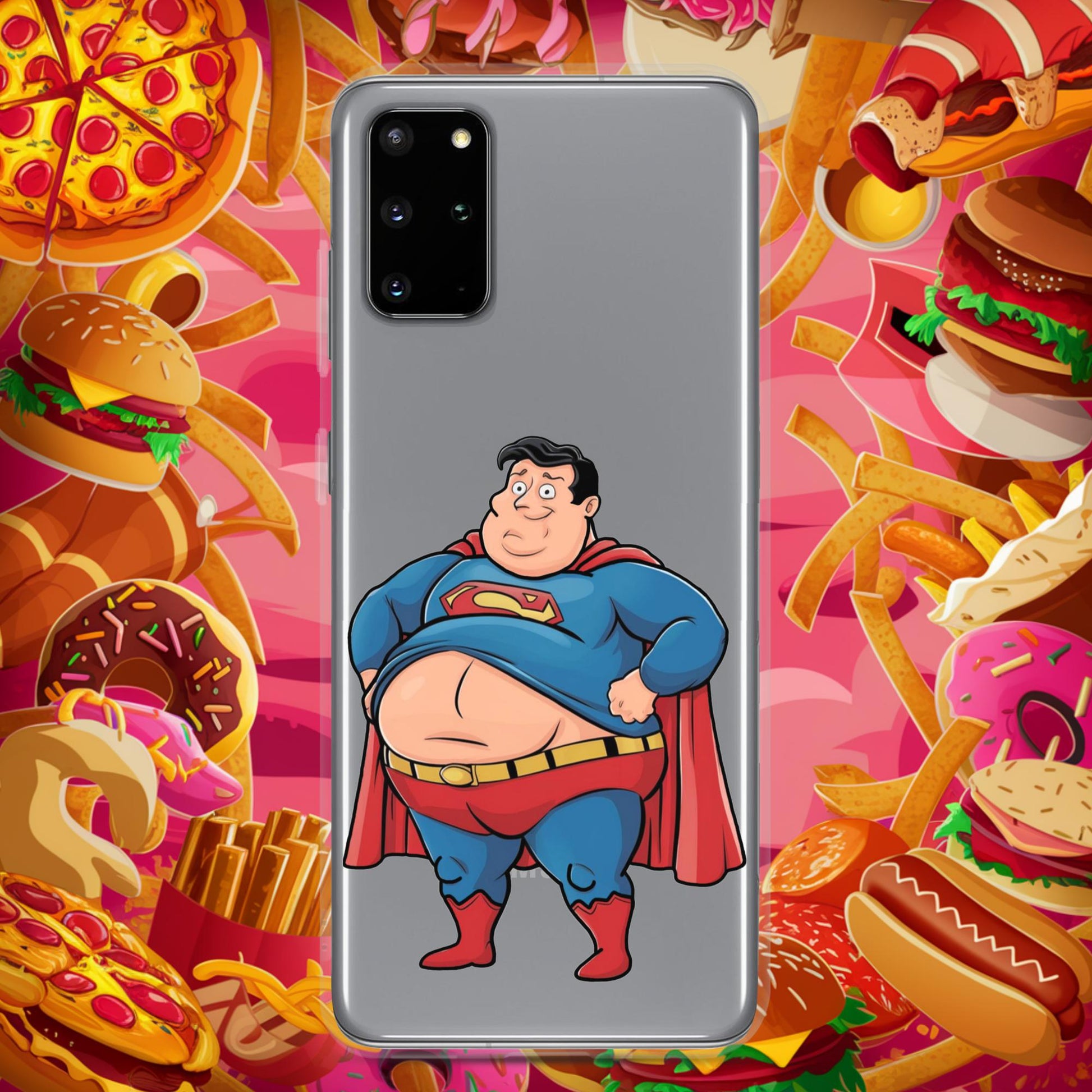 Fat Superhero Funny Inaction Hero Clear Case for Samsung Next Cult Brand