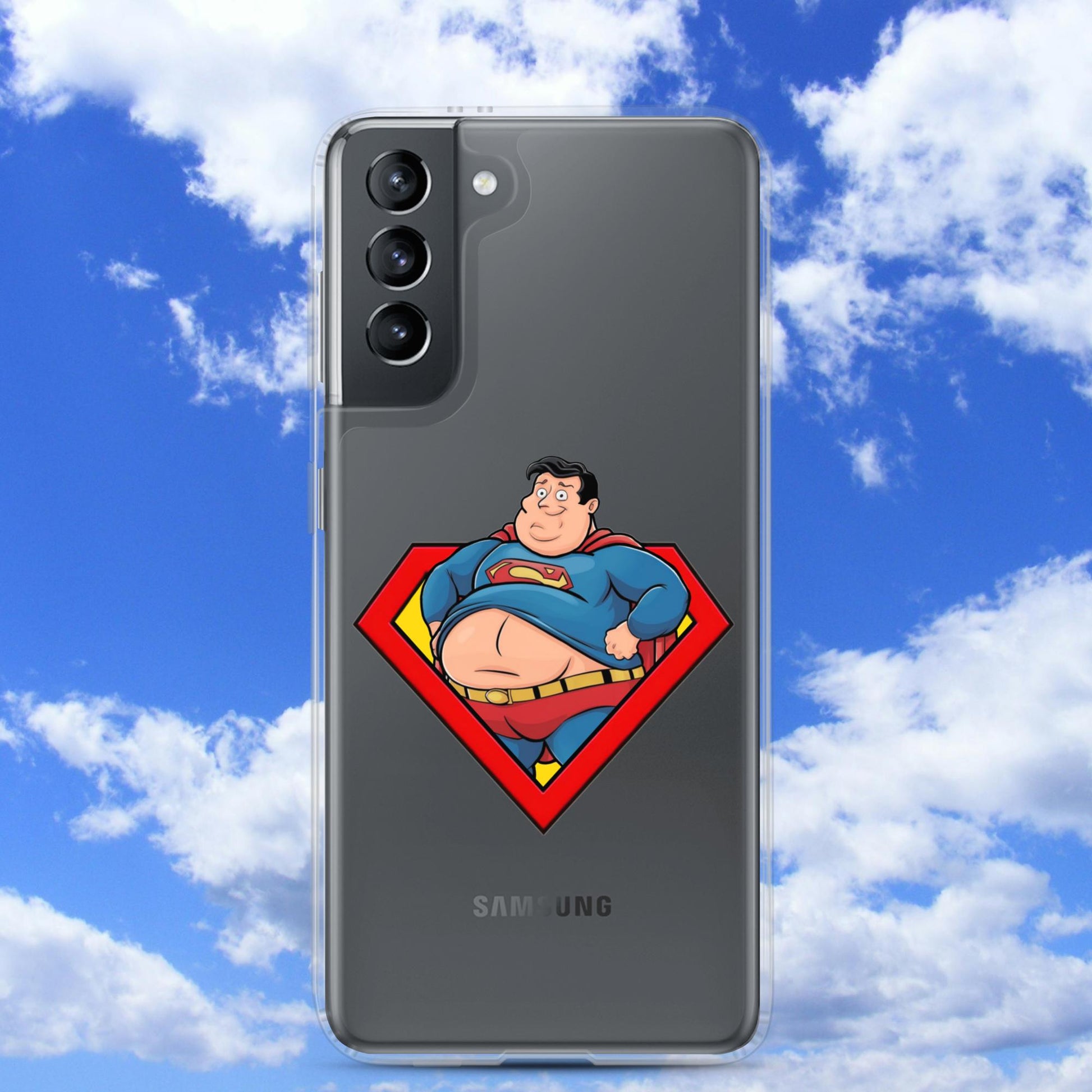 Fat Superman Funny Superhero Clear Case for Samsung Next Cult Brand