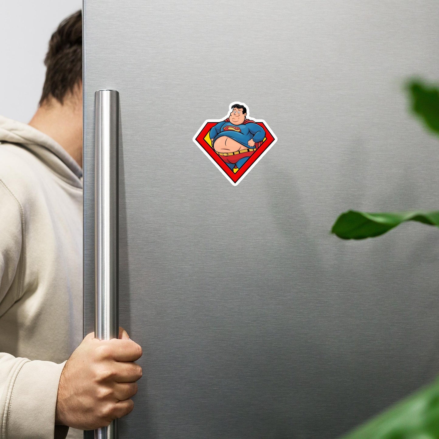 Fat Superman Funny Superhero Magnet Next Cult Brand