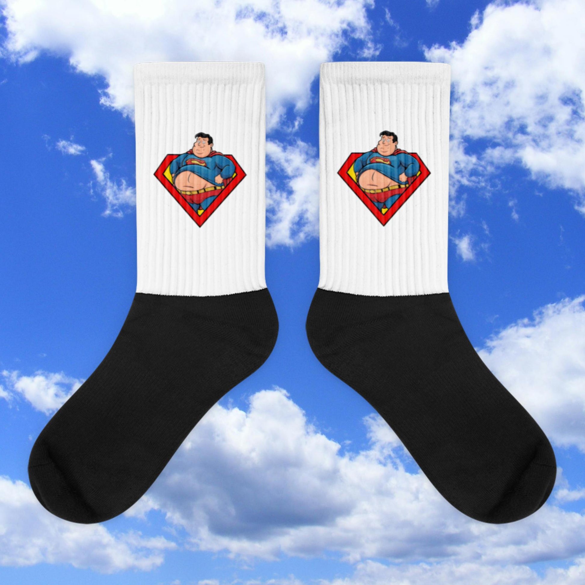 Fat Superman Funny Superhero Socks Next Cult Brand