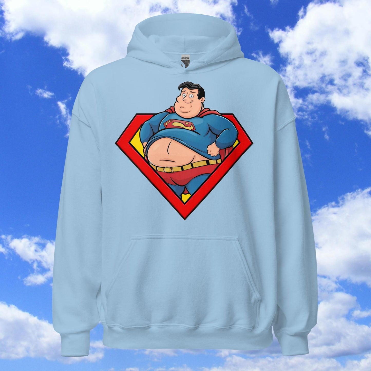 Fat Superman Funny Superhero Unisex Hoodie Next Cult Brand