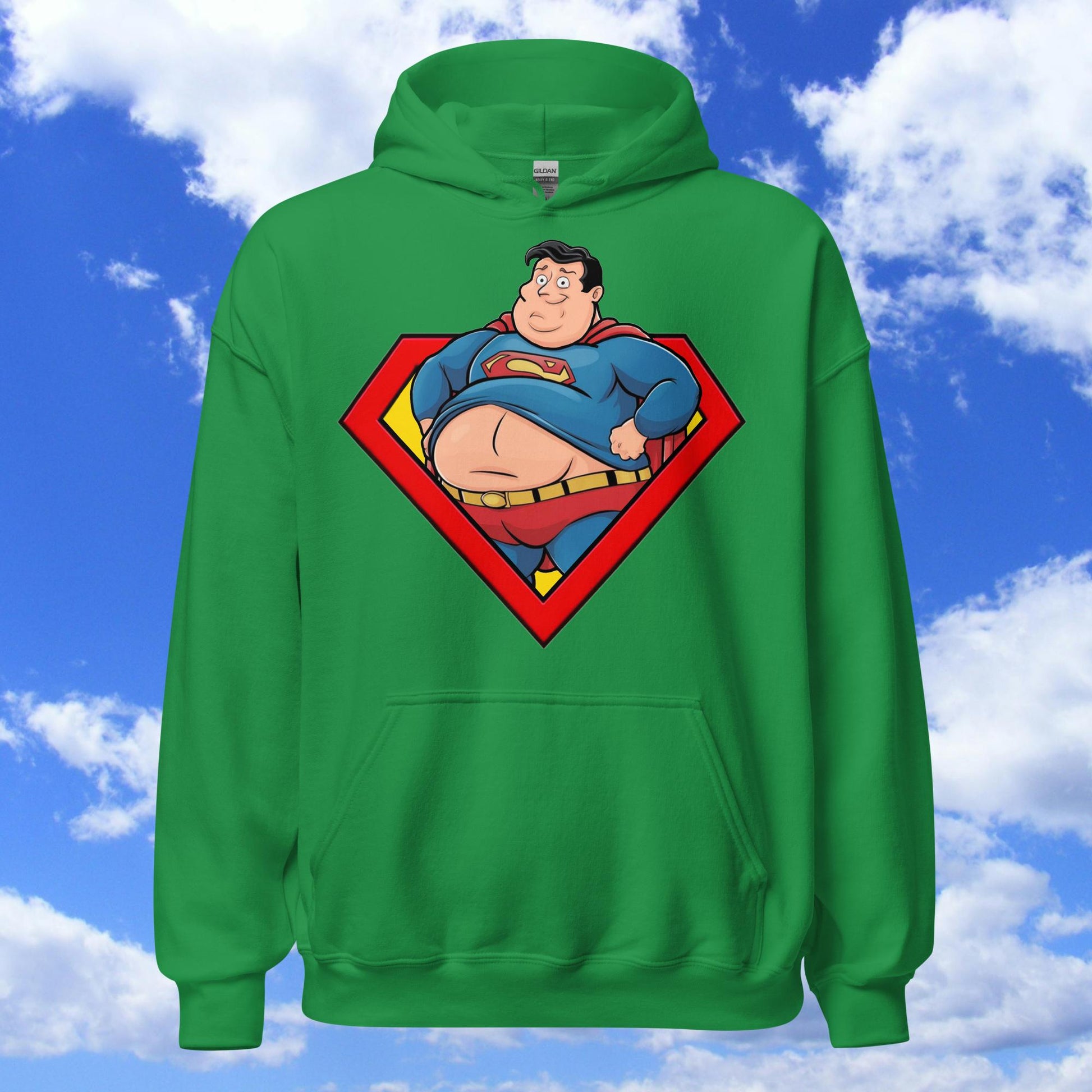 Fat Superman Funny Superhero Unisex Hoodie Next Cult Brand
