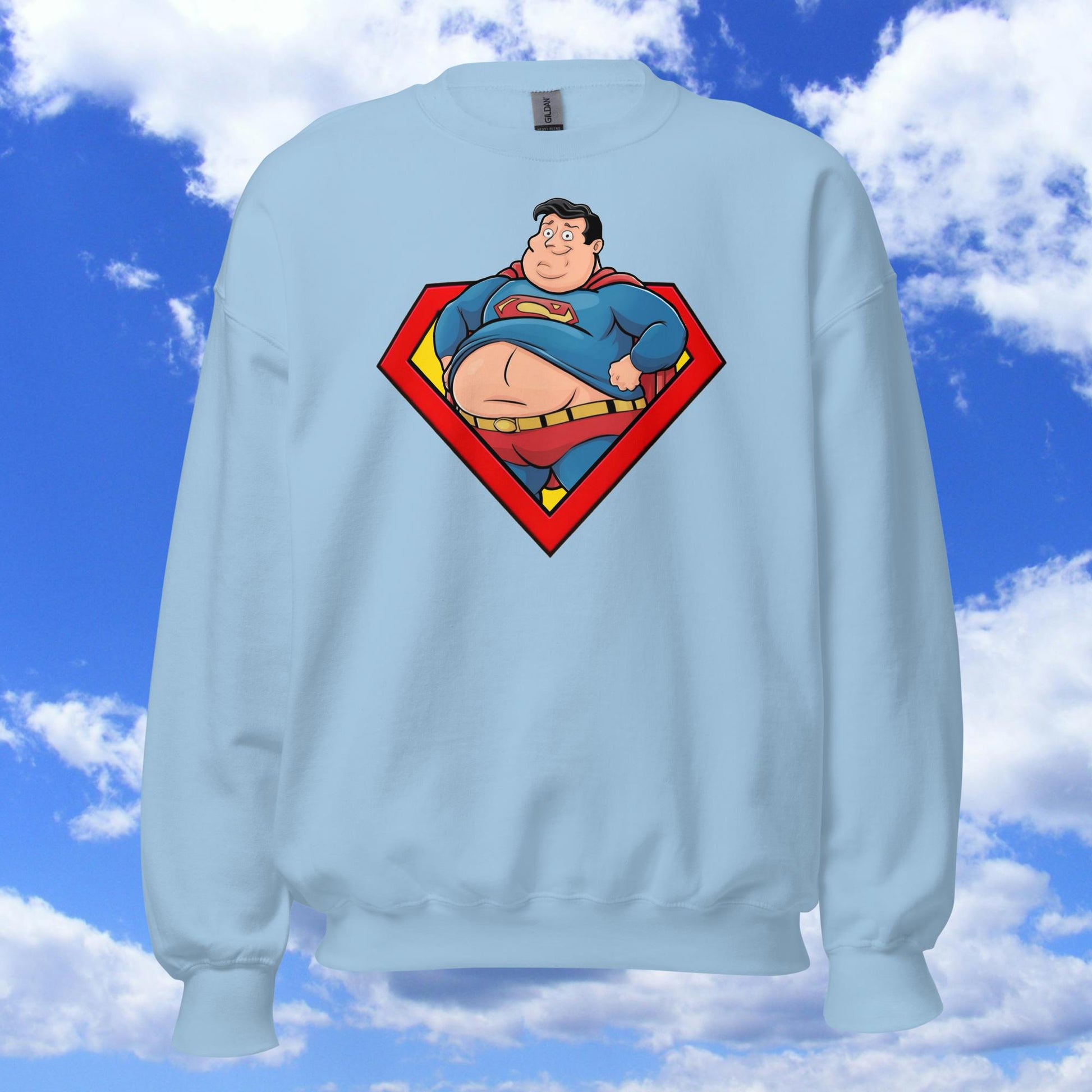 Fat Superman Funny Superhero Unisex Sweatshirt Next Cult Brand
