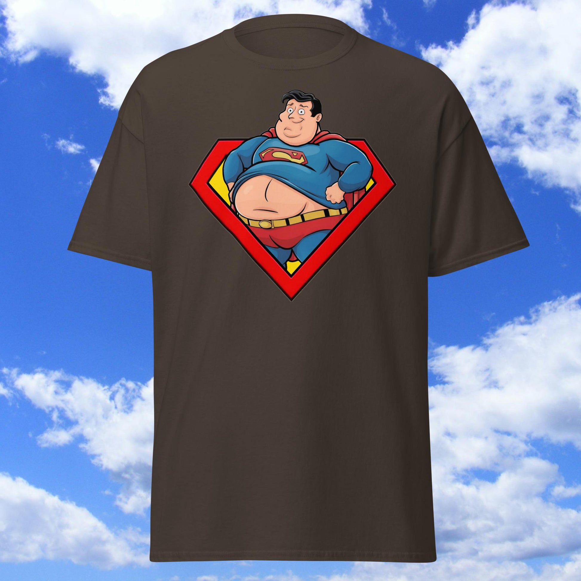 Fat Superman Funny Superhero Unisex tee Next Cult Brand