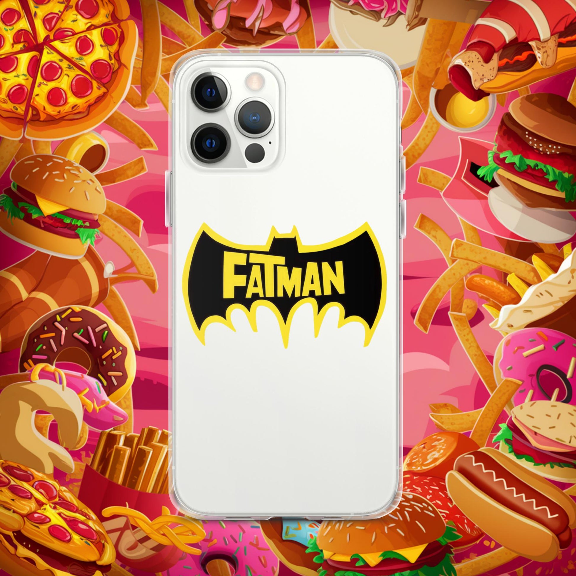 FatMan Funny Fat Superhero Clear Case for iPhone Next Cult Brand