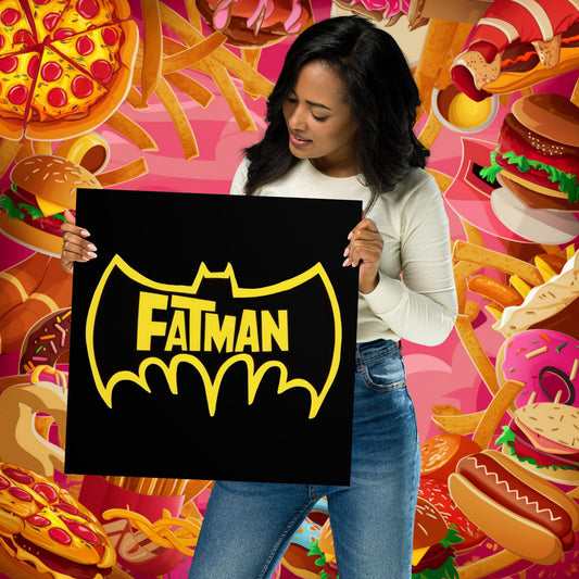 FatMan Funny Fat Superhero Poster Next Cult Brand