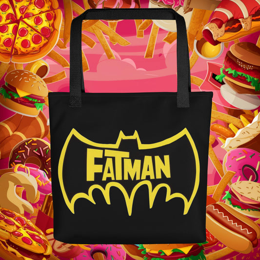 FatMan Funny Fat Superhero Tote bag Next Cult Brand