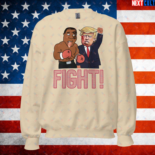 Fight Donald Trump Shooting Meme Funny Mike Tyson Ear Unisex Sweatshirt Next Cult Brand