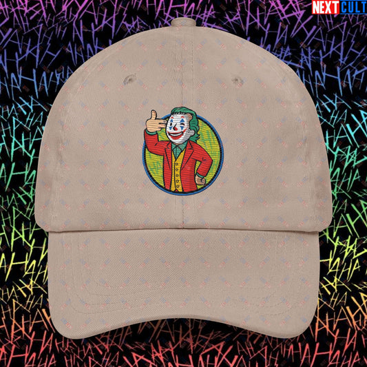 Funny Boy Joker Vault Boy Fallout Funny Cartoon Mashup Dad hat Stone Hats Joaquin Phoenix Joker Movies Next Cult Brand