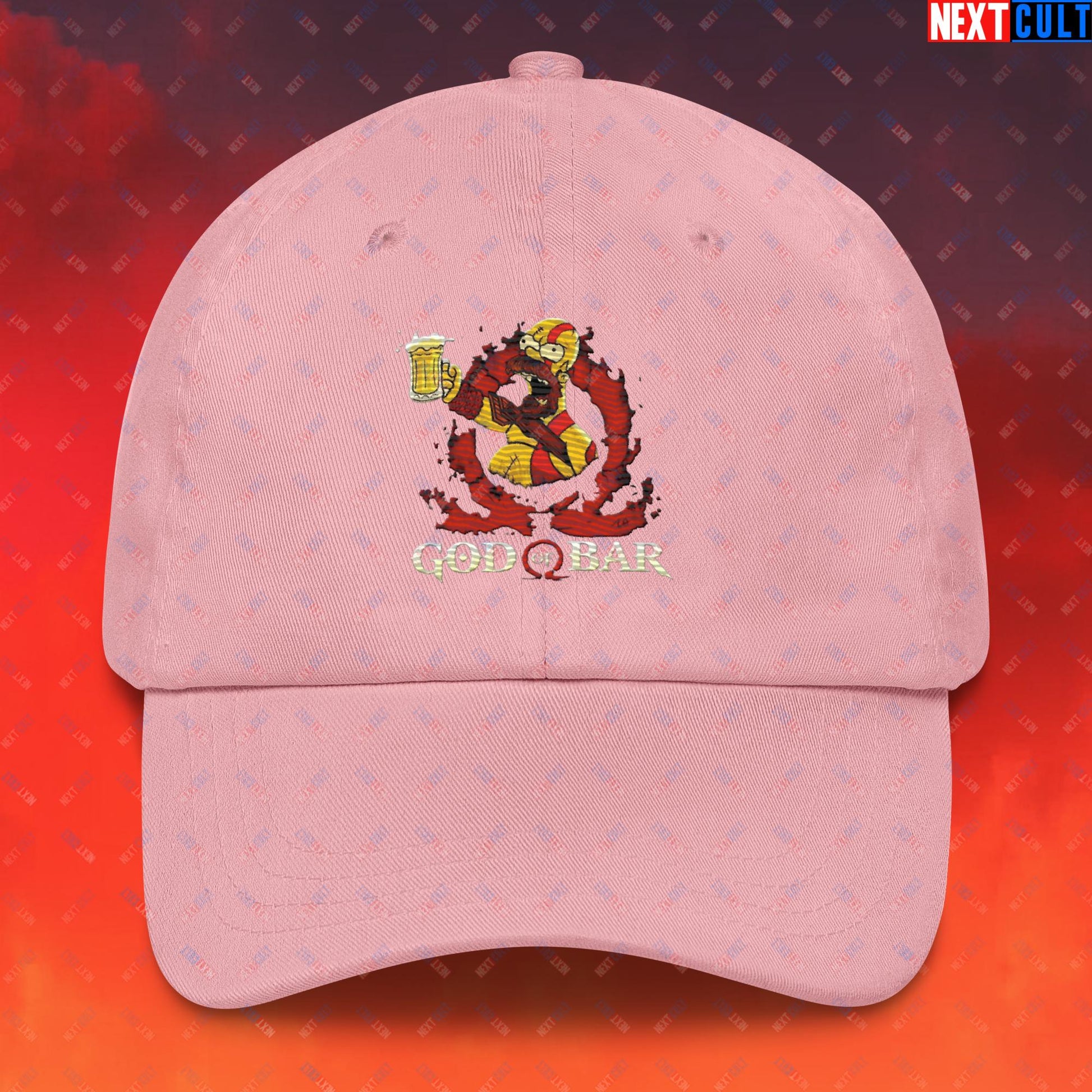 God of Bar Homer Simpson God of War Funny Cartoon Mashup Dad hat Next Cult Brand