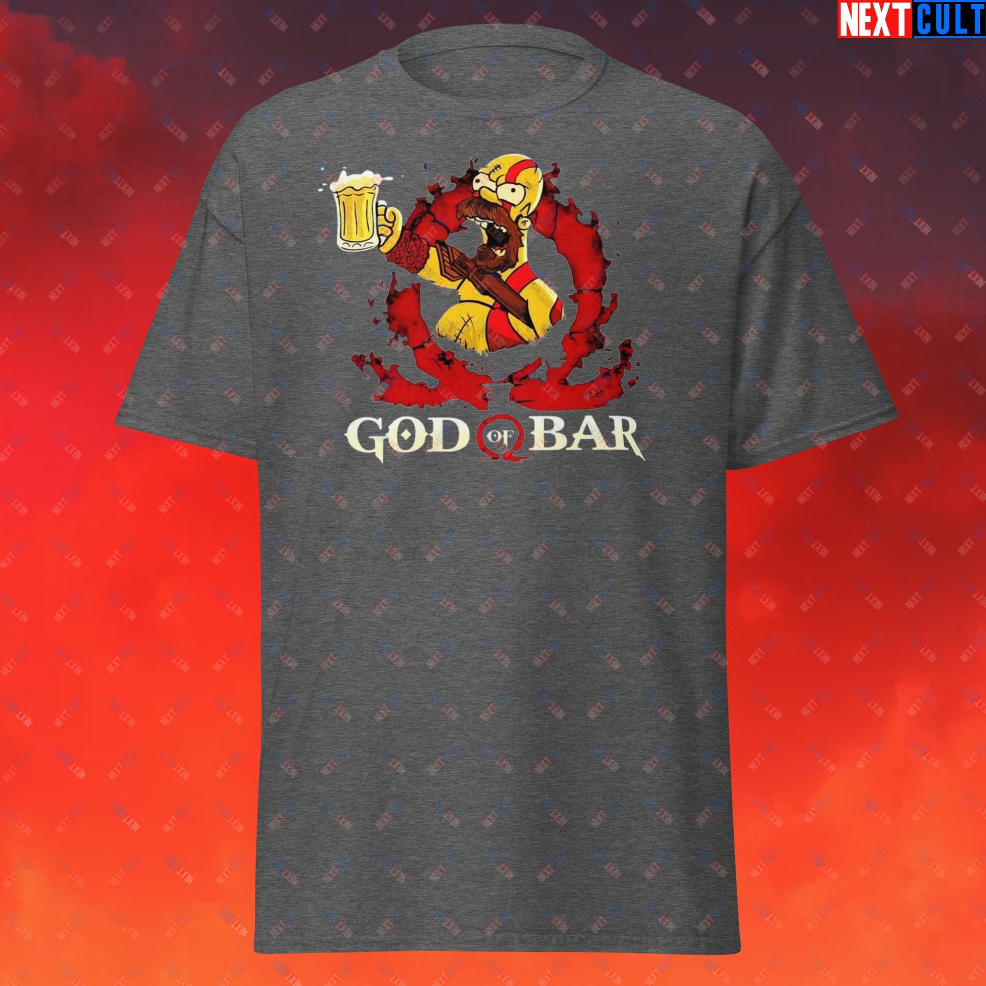 God of Bar Homer Simpson God of War Funny Cartoon Mashup Unisex classic tee Next Cult Brand