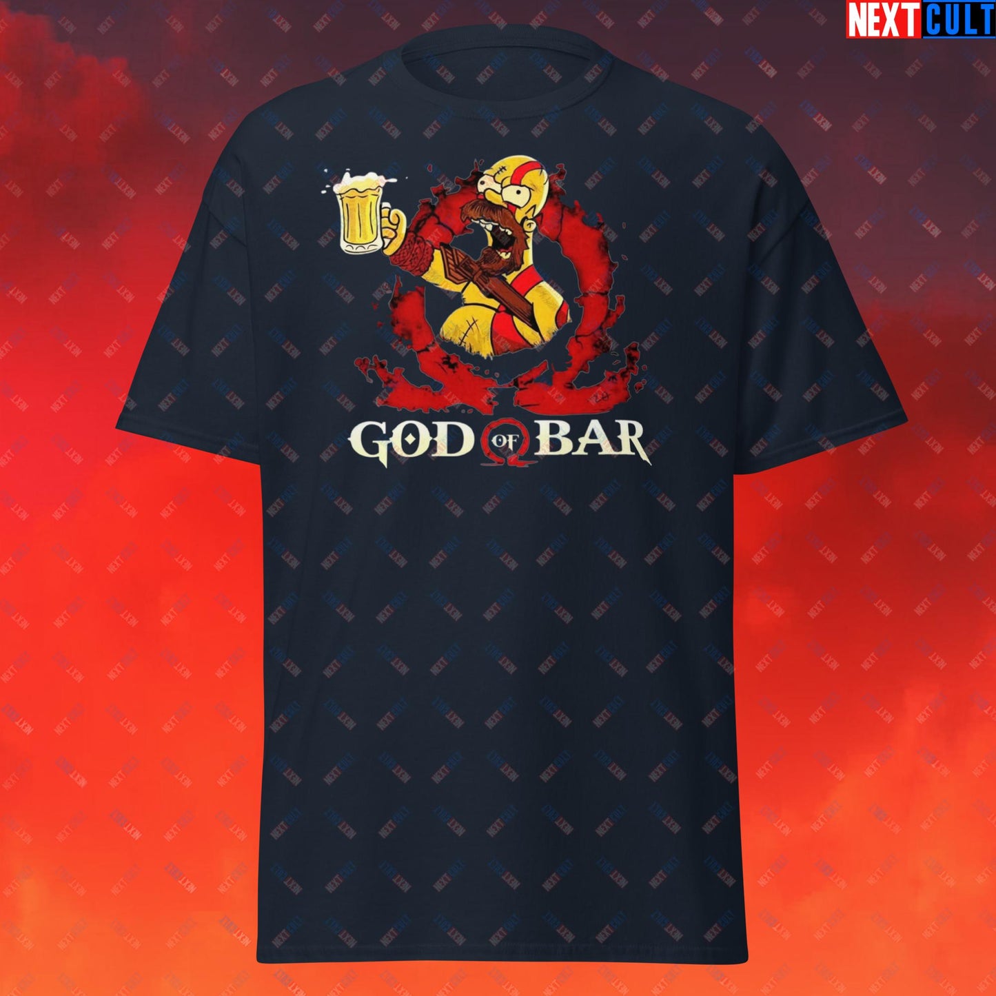 God of Bar Homer Simpson God of War Funny Cartoon Mashup Unisex classic tee Next Cult Brand