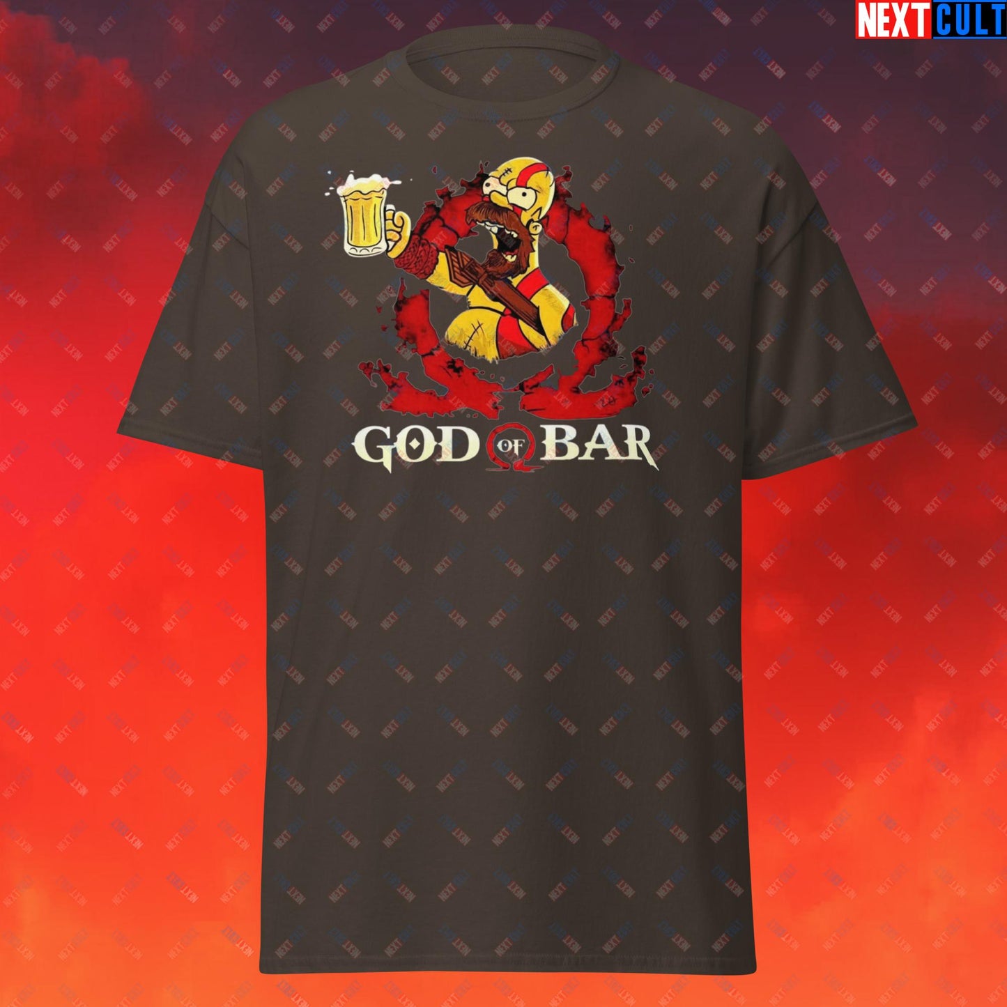 God of Bar Homer Simpson God of War Funny Cartoon Mashup Unisex classic tee Next Cult Brand