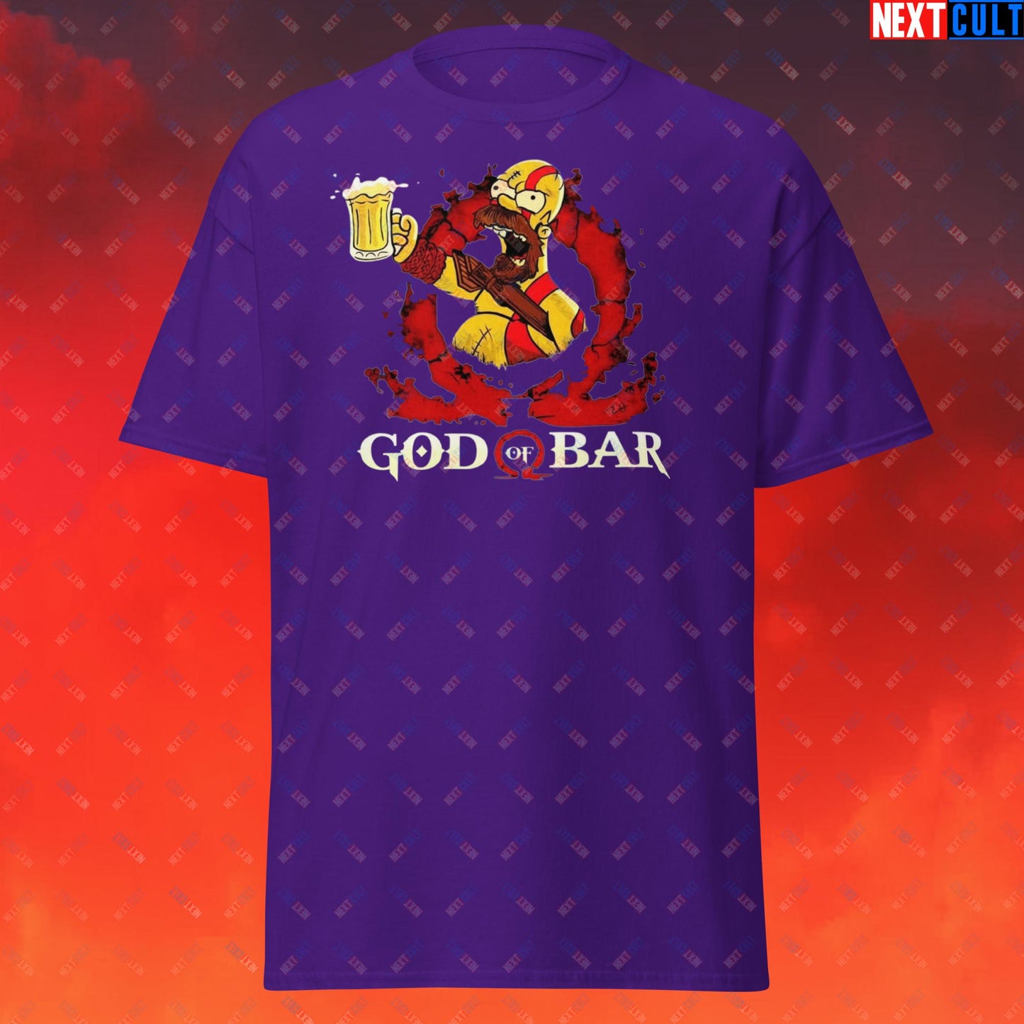 God of Bar Homer Simpson God of War Funny Cartoon Mashup Unisex classic tee Next Cult Brand