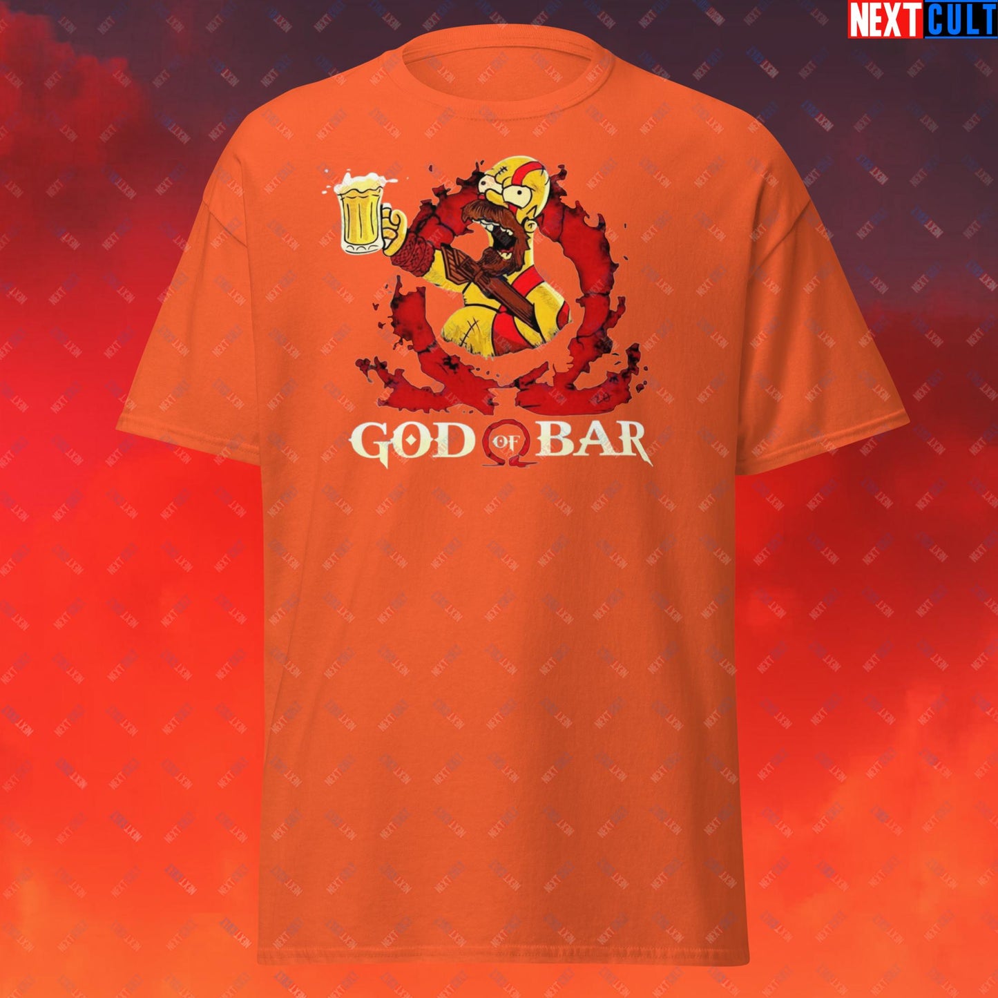 God of Bar Homer Simpson God of War Funny Cartoon Mashup Unisex classic tee Next Cult Brand