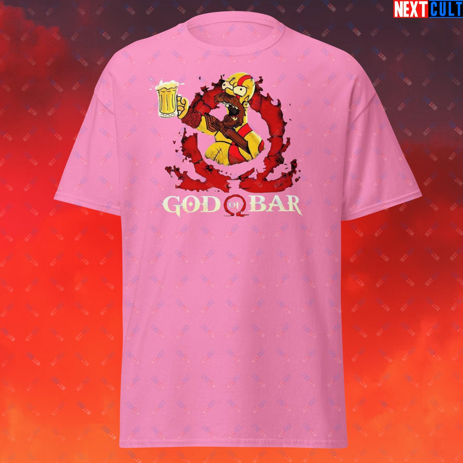 God of Bar Homer Simpson God of War Funny Cartoon Mashup Unisex classic tee Next Cult Brand