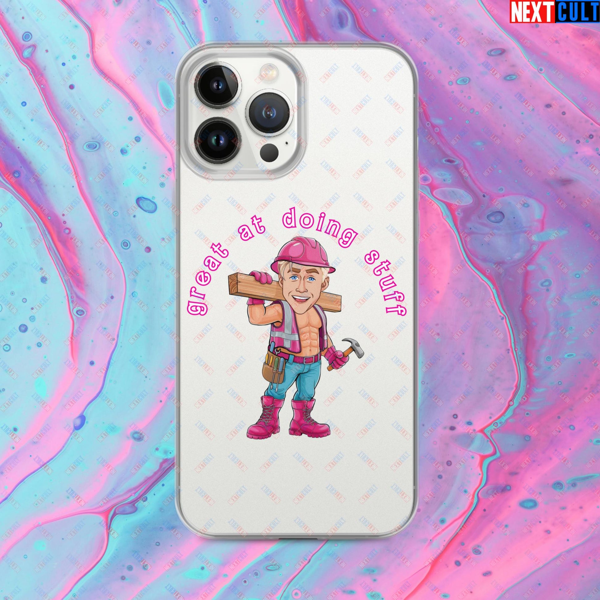 Great at Doing Stuff Ken Barbie Movie Ryan Gosling Funny Clear Case for iPhone Next Cult Brand