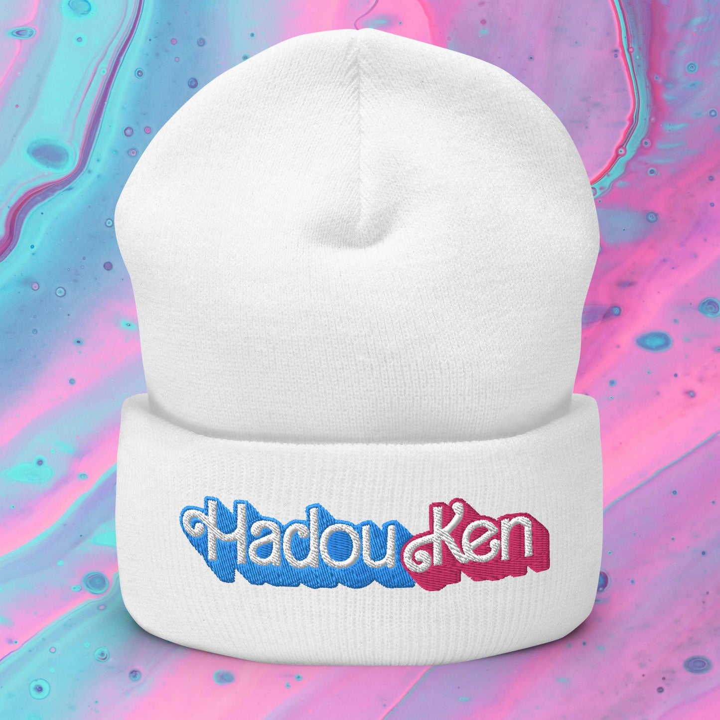 Hadouken Ken Barbie Ryan Gosling Street Fighter Funny Cuffed Beanie Next Cult Brand