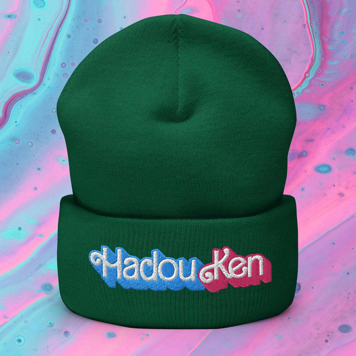 Hadouken Ken Barbie Ryan Gosling Street Fighter Funny Cuffed Beanie Next Cult Brand