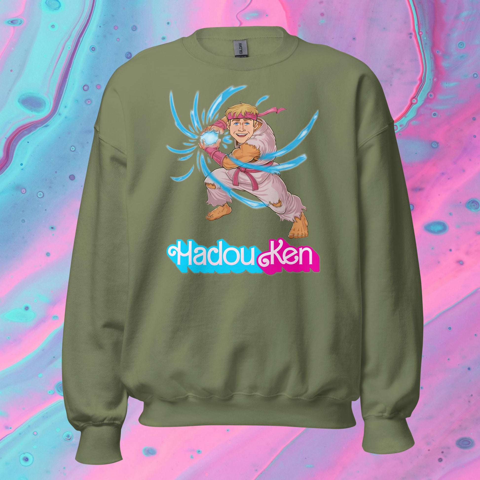 Hadouken Ken Barbie Ryan Gosling Street Fighter Funny Unisex Sweatshirt Next Cult Brand