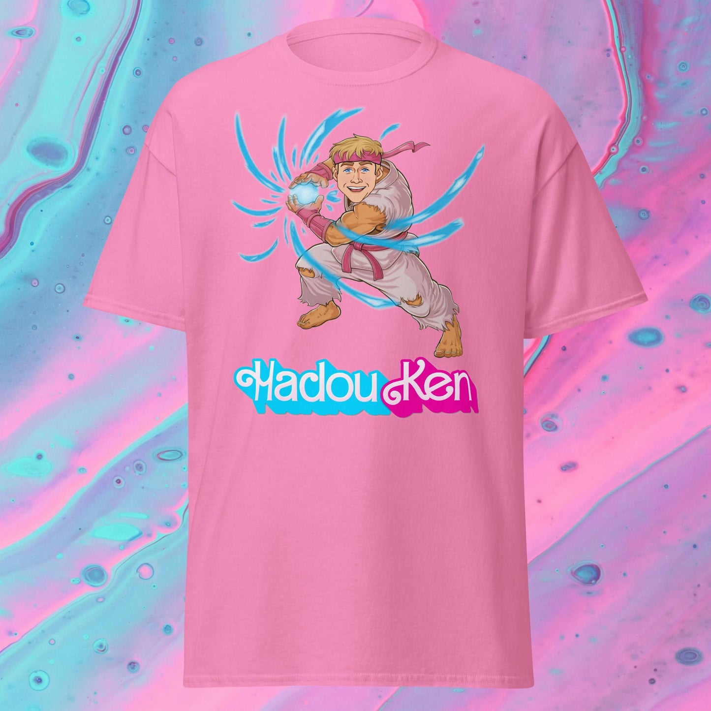 Hadouken Ken Barbie Ryan Gosling Street Fighter Funny Unisex tee Azalea T-shirts Barbie Ken Movies Ryan Gosling Street Fighter Video Games Next Cult Brand