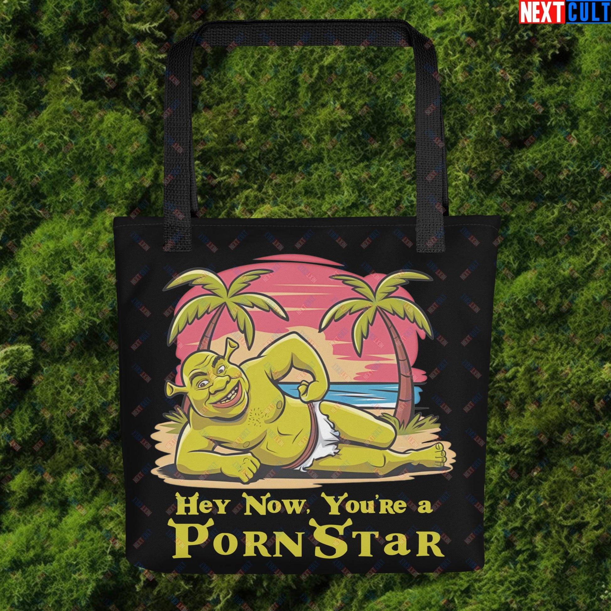 Hey Now, You're a Pornstar Shrek Smash Mouth Funny Meme Cartoon Tote bag Next Cult Brand