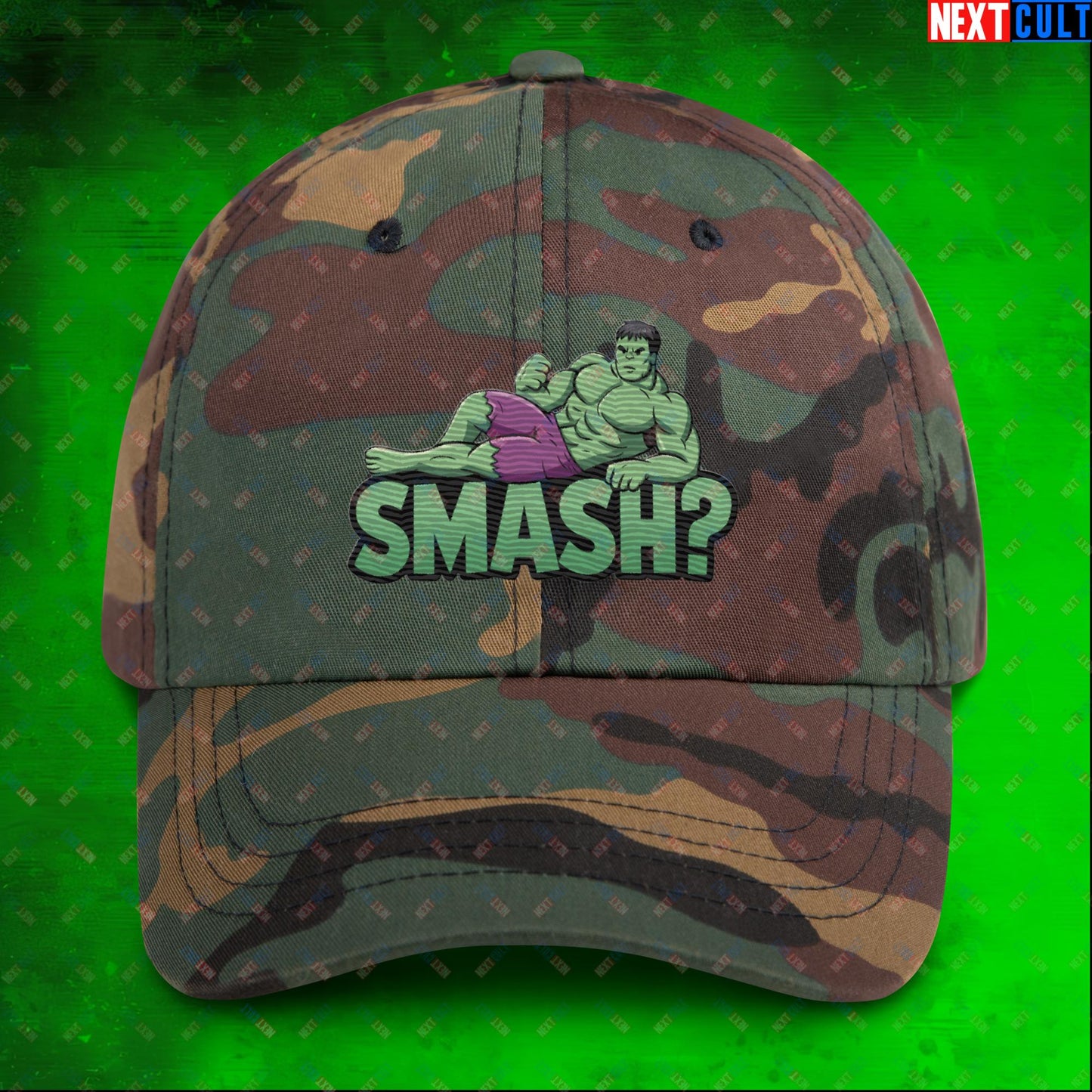 Hulk Smash? Funny Sexy Hulk Meme Cartoon Dad hat Next Cult Brand