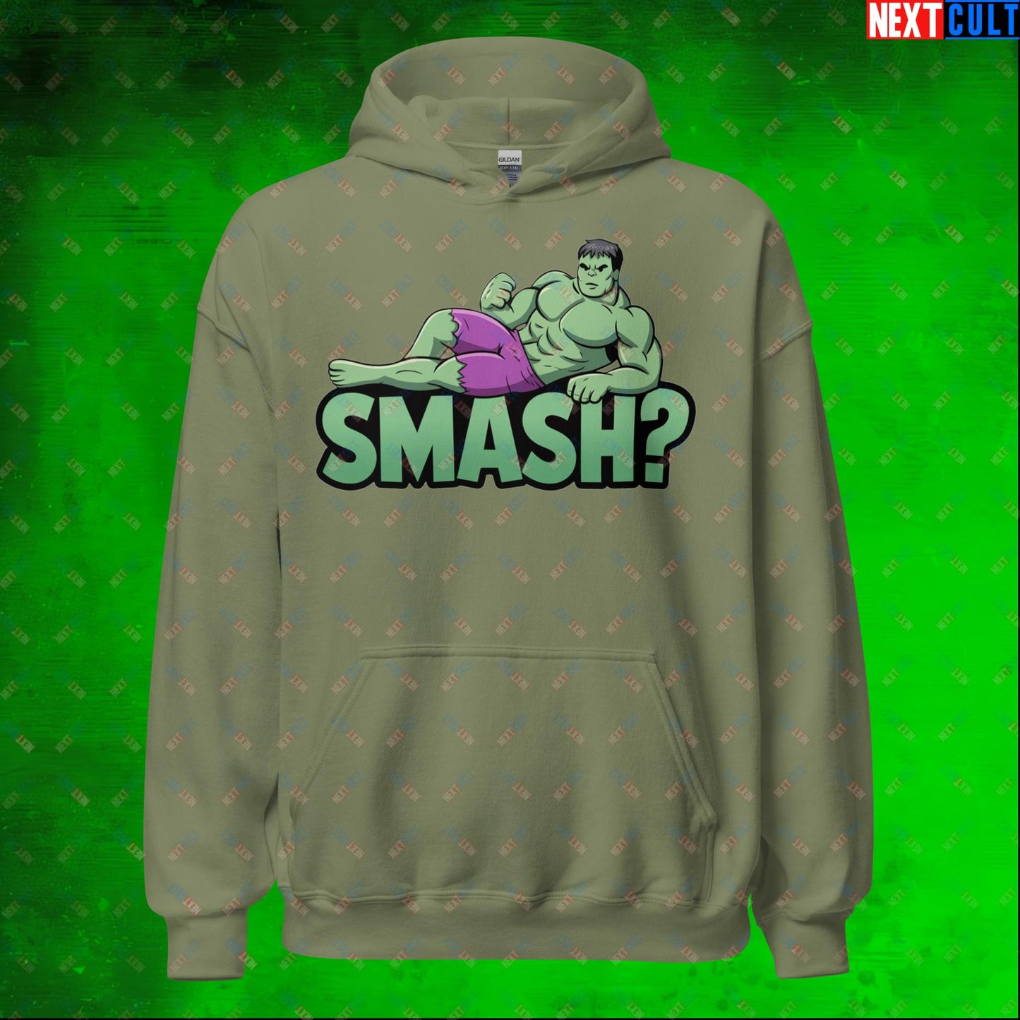 Hulk Smash? Funny Sexy Hulk Meme Cartoon Unisex Hoodie Next Cult Brand