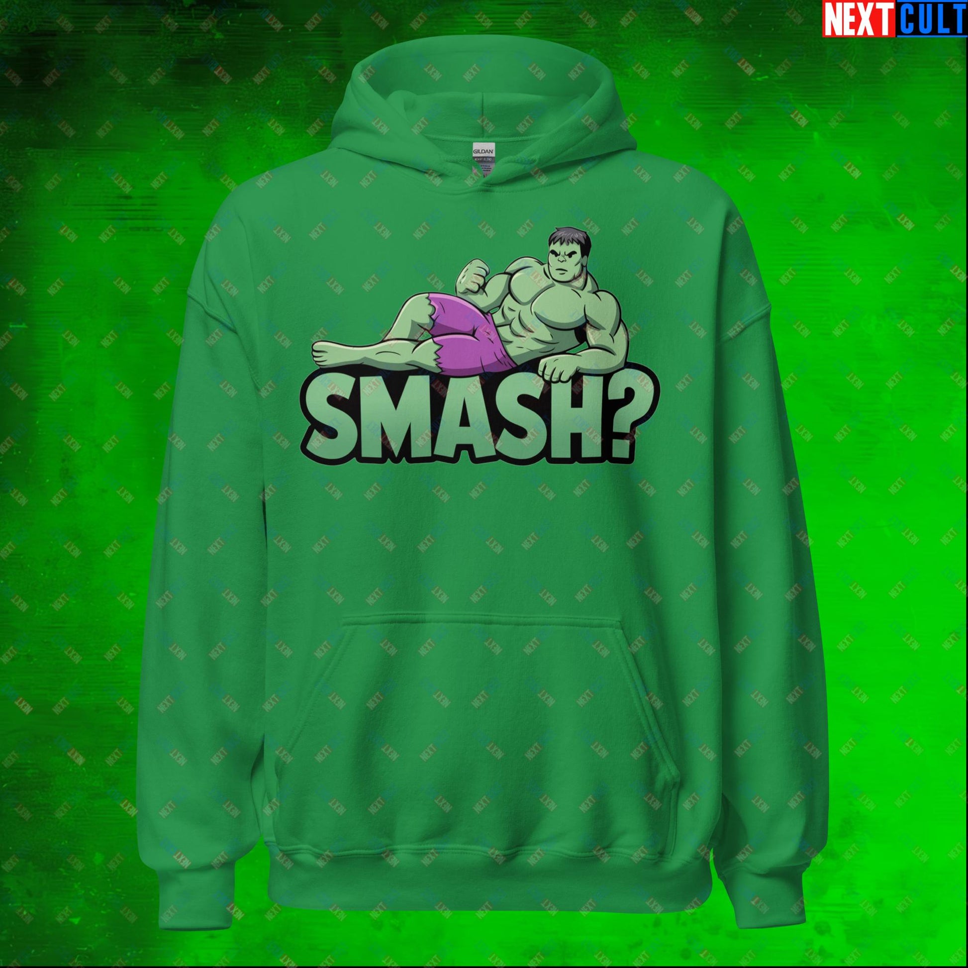 Hulk Smash? Funny Sexy Hulk Meme Cartoon Unisex Hoodie Next Cult Brand