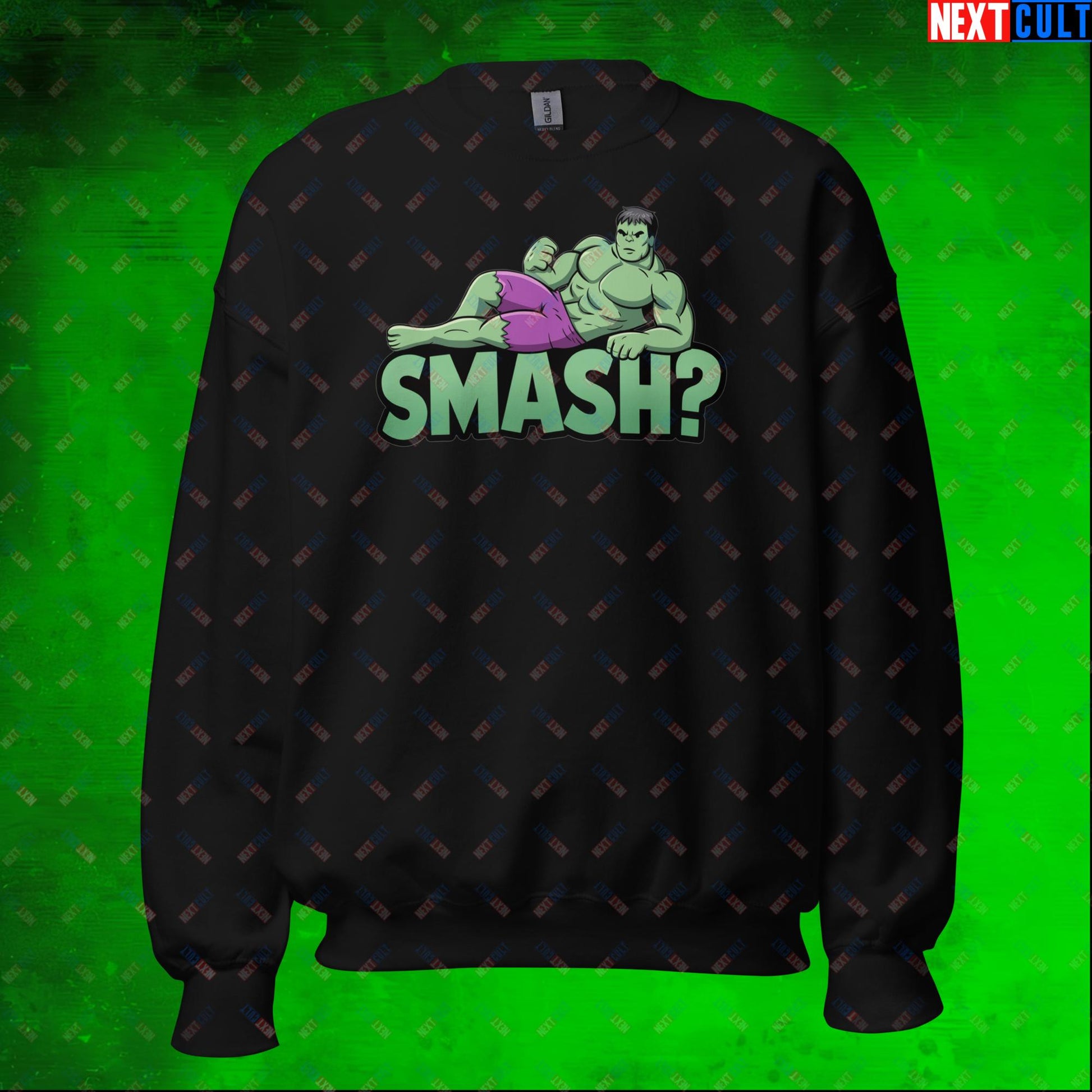 Hulk Smash? Funny Sexy Hulk Meme Cartoon Unisex Sweatshirt Next Cult Brand