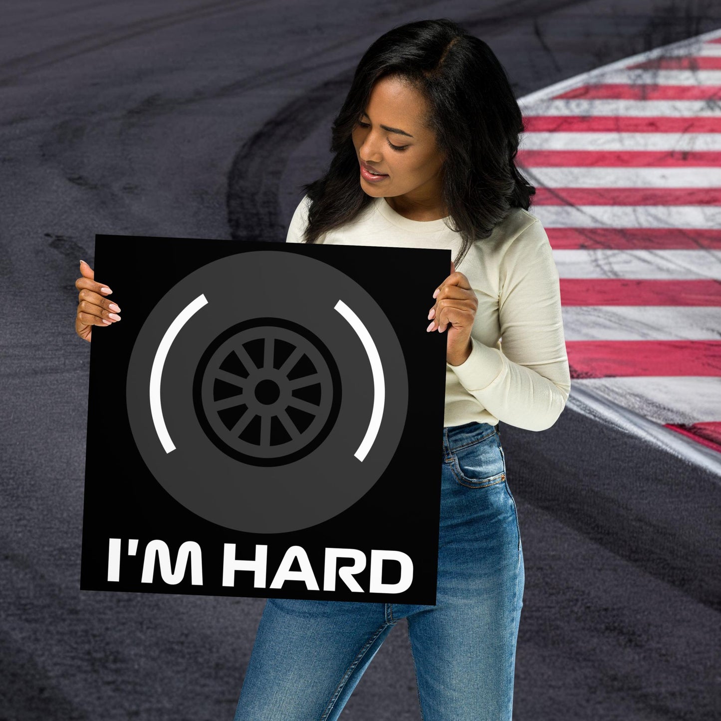 I'm Hard Tyres Funny F1 Poster Next Cult Brand