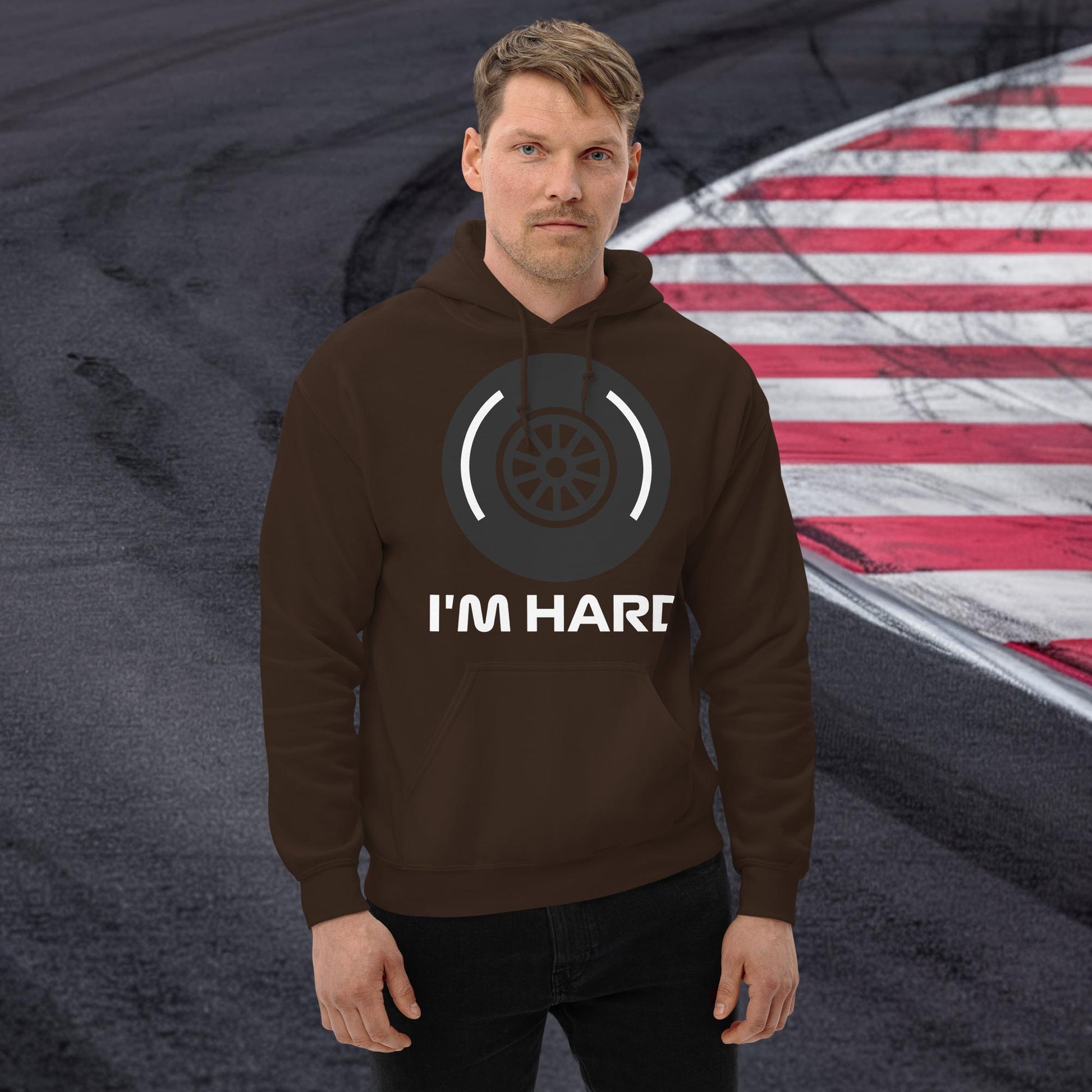 I'm Hard Tyres Funny F1 Unisex Hoodie Dark Chocolate Hoodies F1 Next Cult Brand