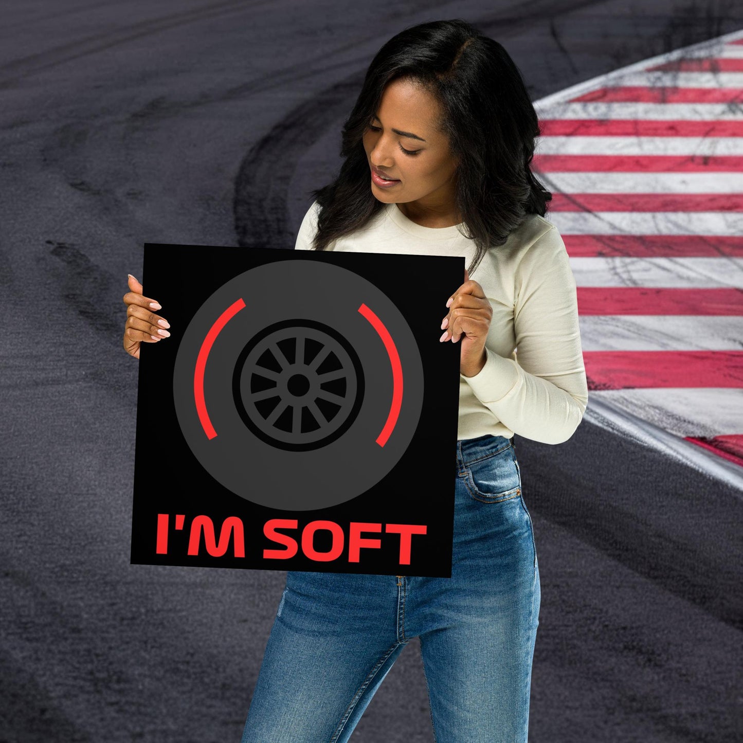 I'm Soft Tyres Funny F1 Poster Next Cult Brand