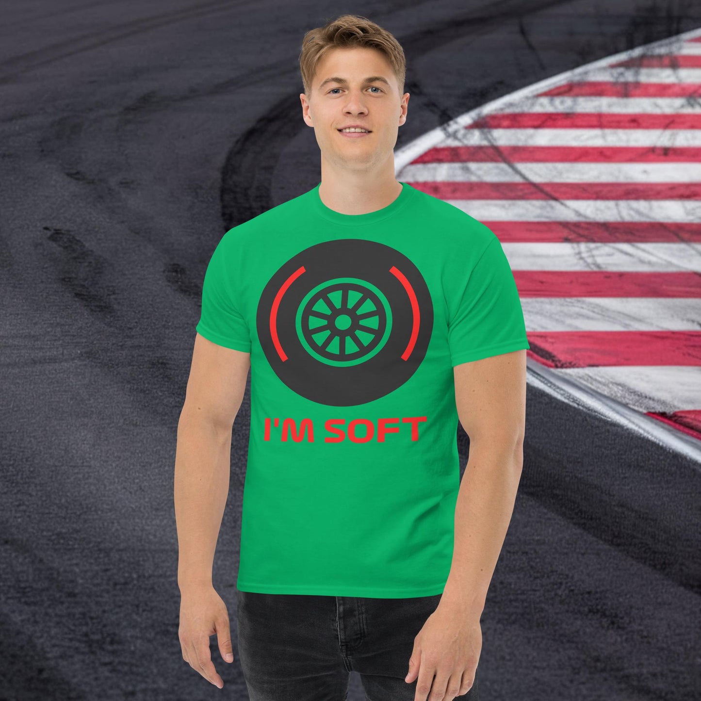 I'm Soft Tyres Funny F1 Unisex tee Next Cult Brand