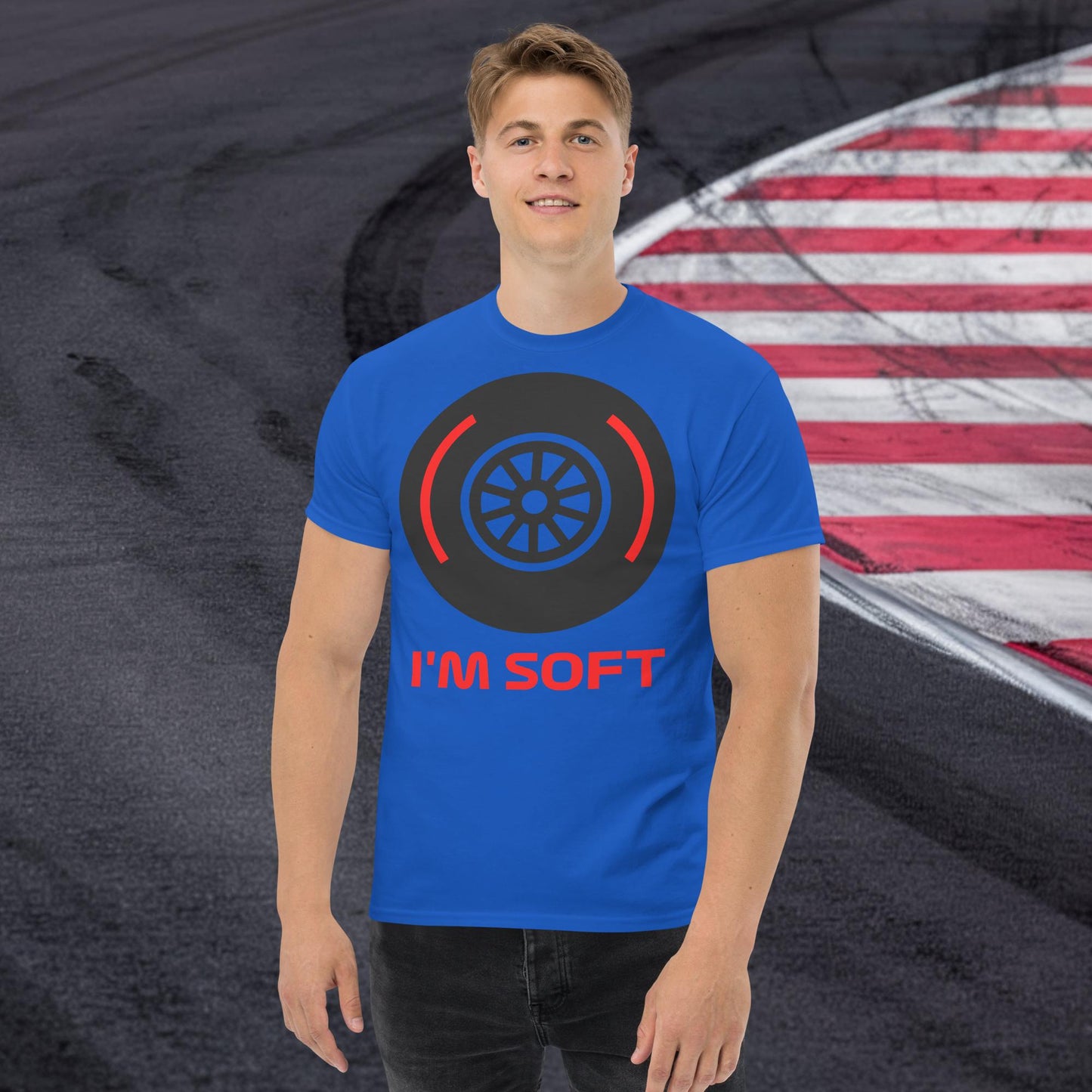 I'm Soft Tyres Funny F1 Unisex tee Next Cult Brand