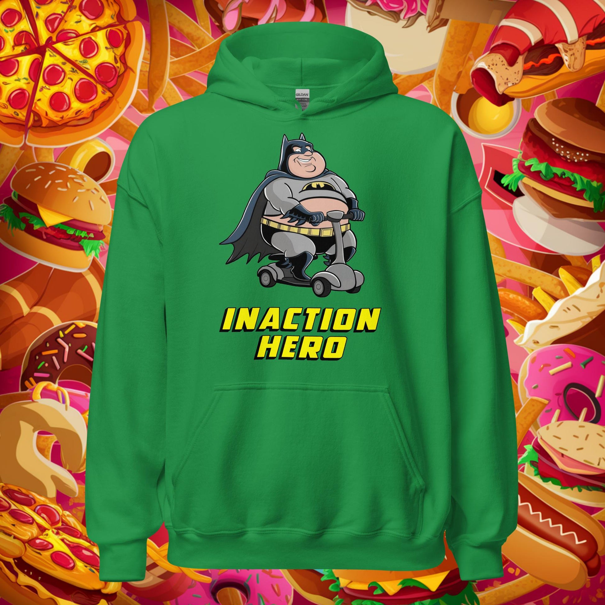 Inaction Hero Fatman Superhero Unisex Hoodie Next Cult Brand