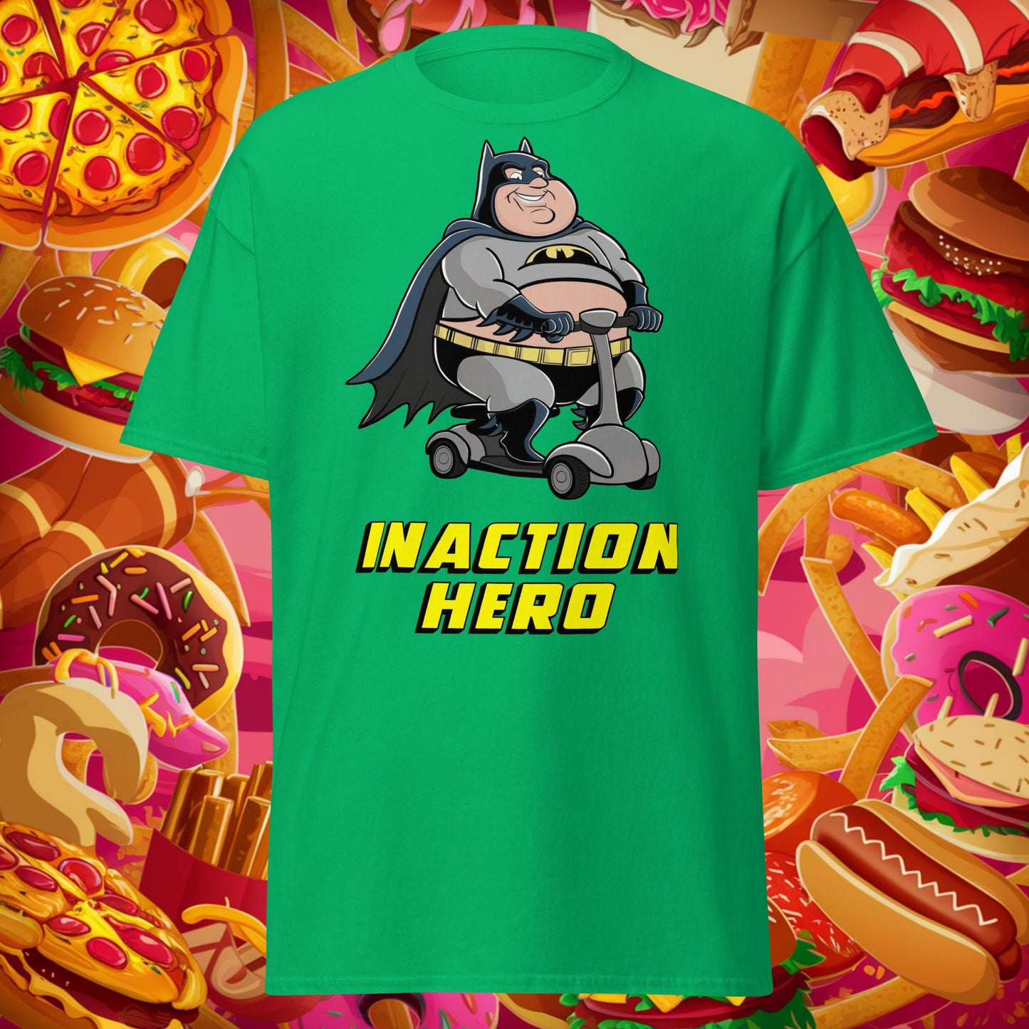 Inaction Hero Fatman Superhero Unisex tee Next Cult Brand
