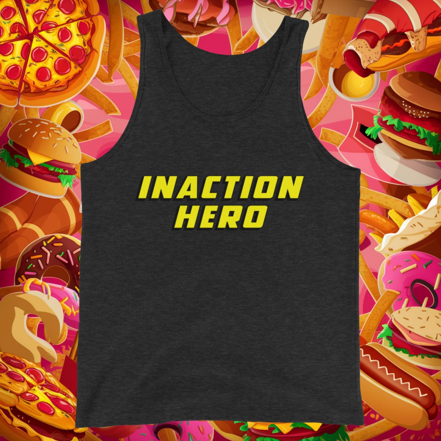 Inaction Hero Lazy Superhero Tank Top Next Cult Brand