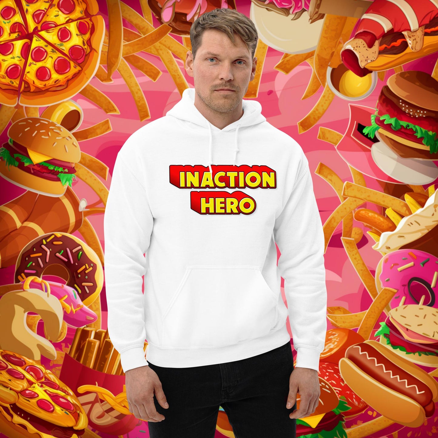 Inaction Hero Unisex Hoodie Next Cult Brand