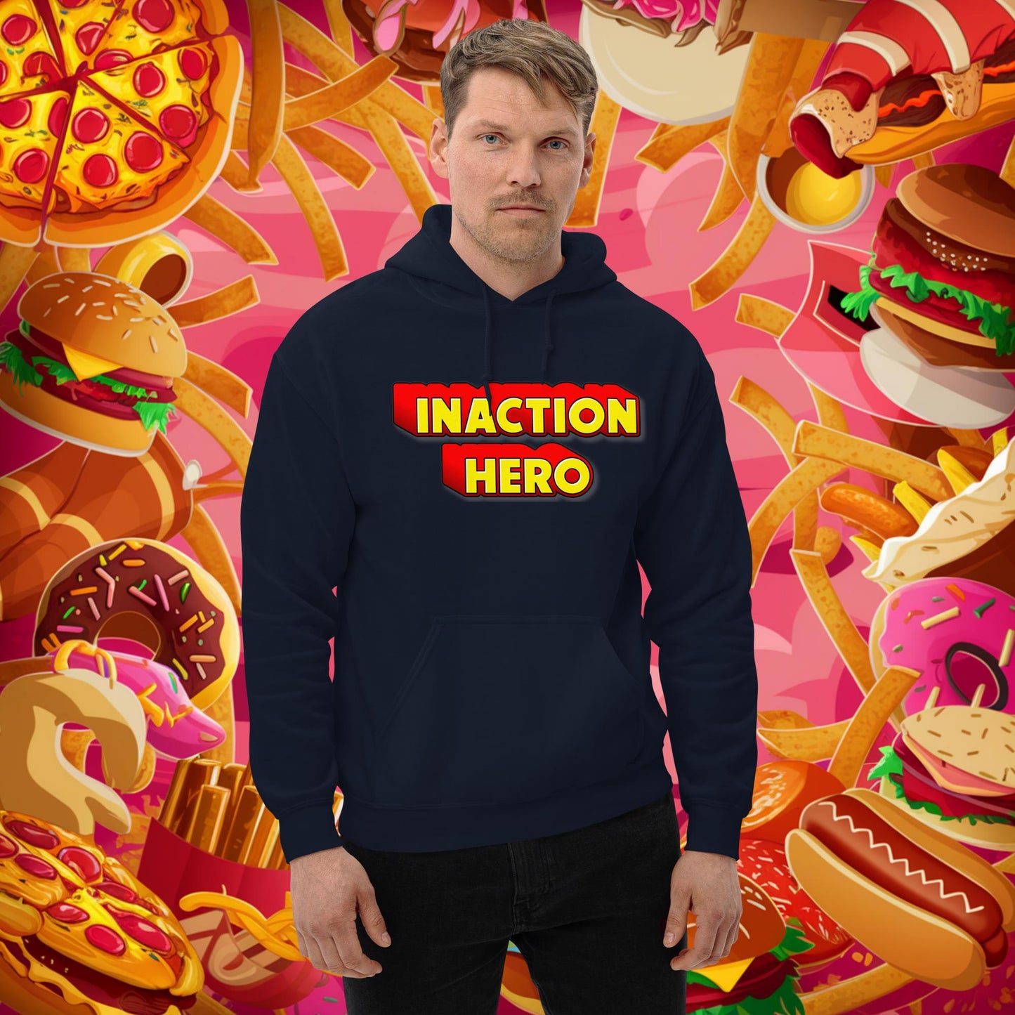 Inaction Hero Unisex Hoodie Next Cult Brand